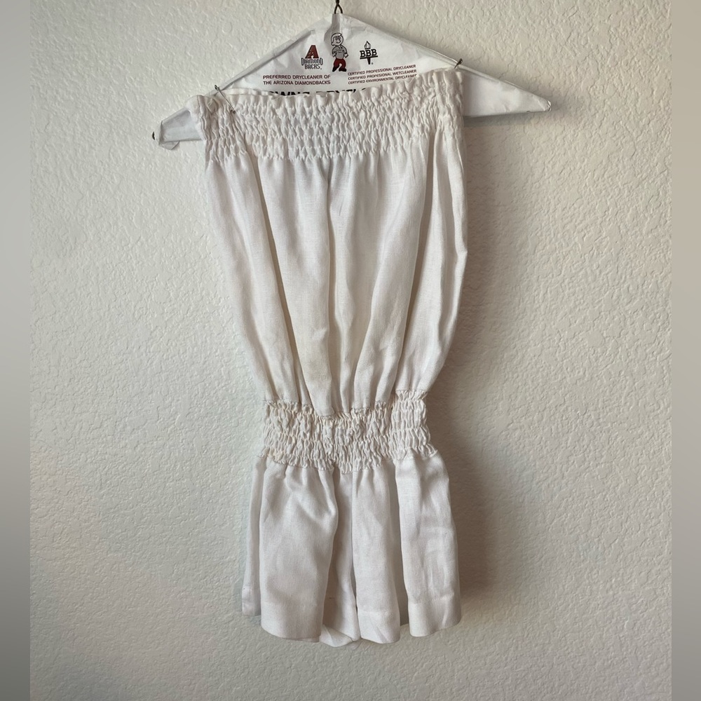 Young Fabulous & Broke White Linen Romper Size Medium